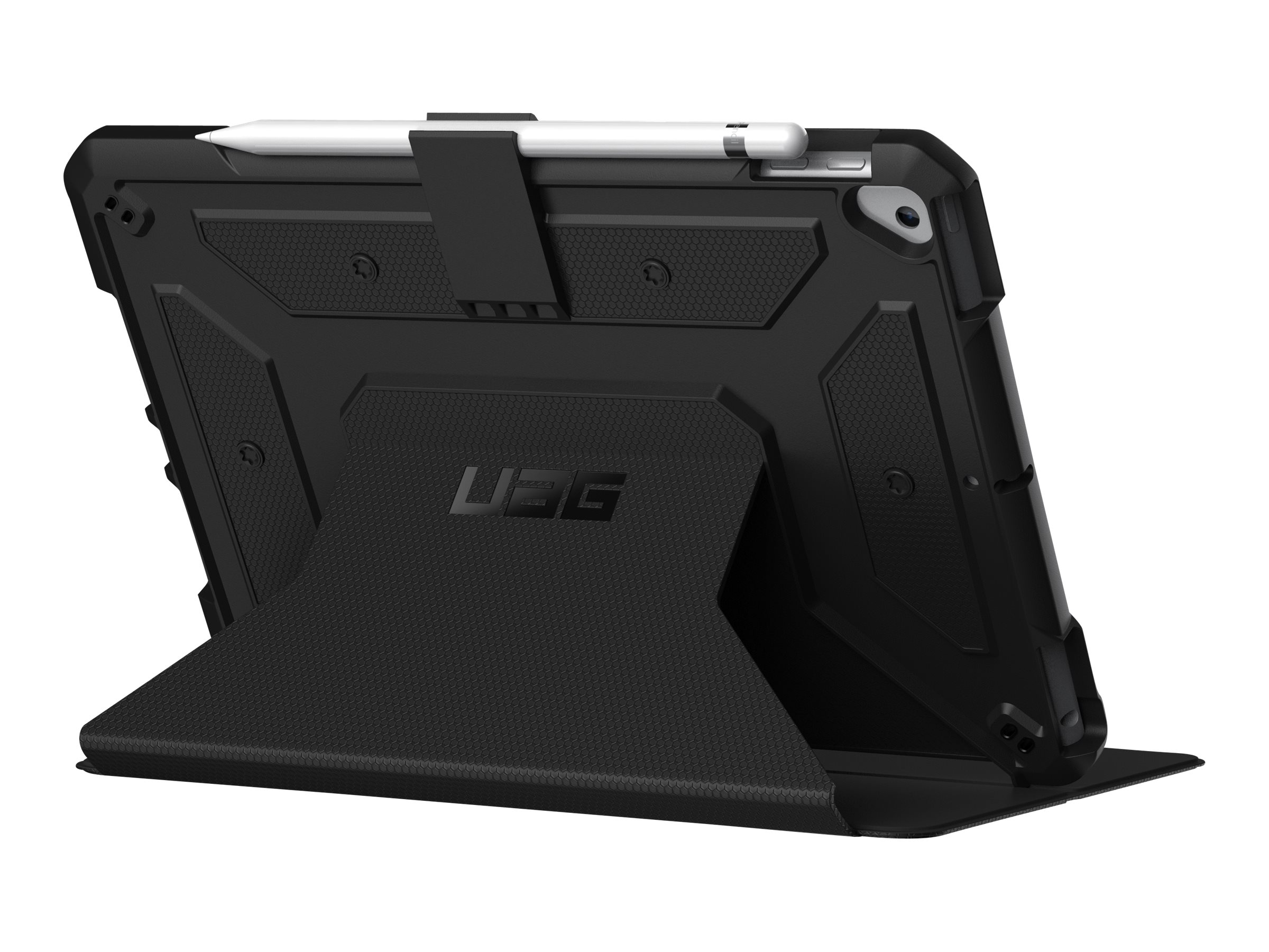 UAG Rugged Case for iPad 10.2-in (7/8 Gen, 2019/2020) - Metropolis Black - Flip-Hülle für Tablet - composite - Schwarz - 10.2" - für Apple 10.2-inch iPad (7. Generation, 8. Generation)
