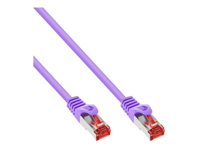 InLine - Patch-Kabel - RJ-45 (M) zu RJ-45 (M) - 3 m - SSTP-Kabel - CAT 6 - geformt - lila