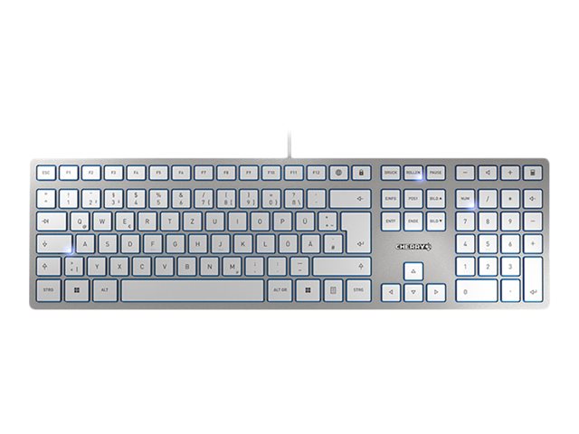 CHERRY KC 6000 SLIM - Tastatur - Deutsch - Silber Eingabegerät