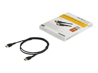 StarTech.com RHDMM1MP HDMI Kabel (1m, HDMI 2.0, 4k 60Hz, premium High Speed HDMI Kabel mit Ethernet, für Monitore oder TVs) - Premium Highspeed - HDMI-Kabel mit Ethernet - HDMI männlich zu HDMI männlich - 1 m - Schwarz - für P/N: TB3DKM2HDL