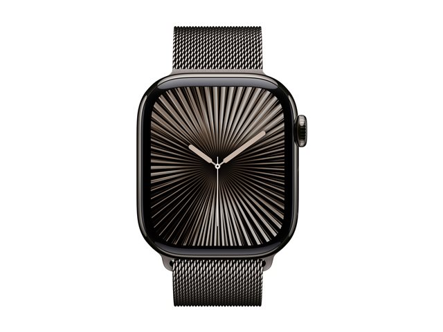 Apple Watch Series 10 GPS + Cellular 42mm Slate Titanium Case mit Slate Milanese Band (MX053QF/A)