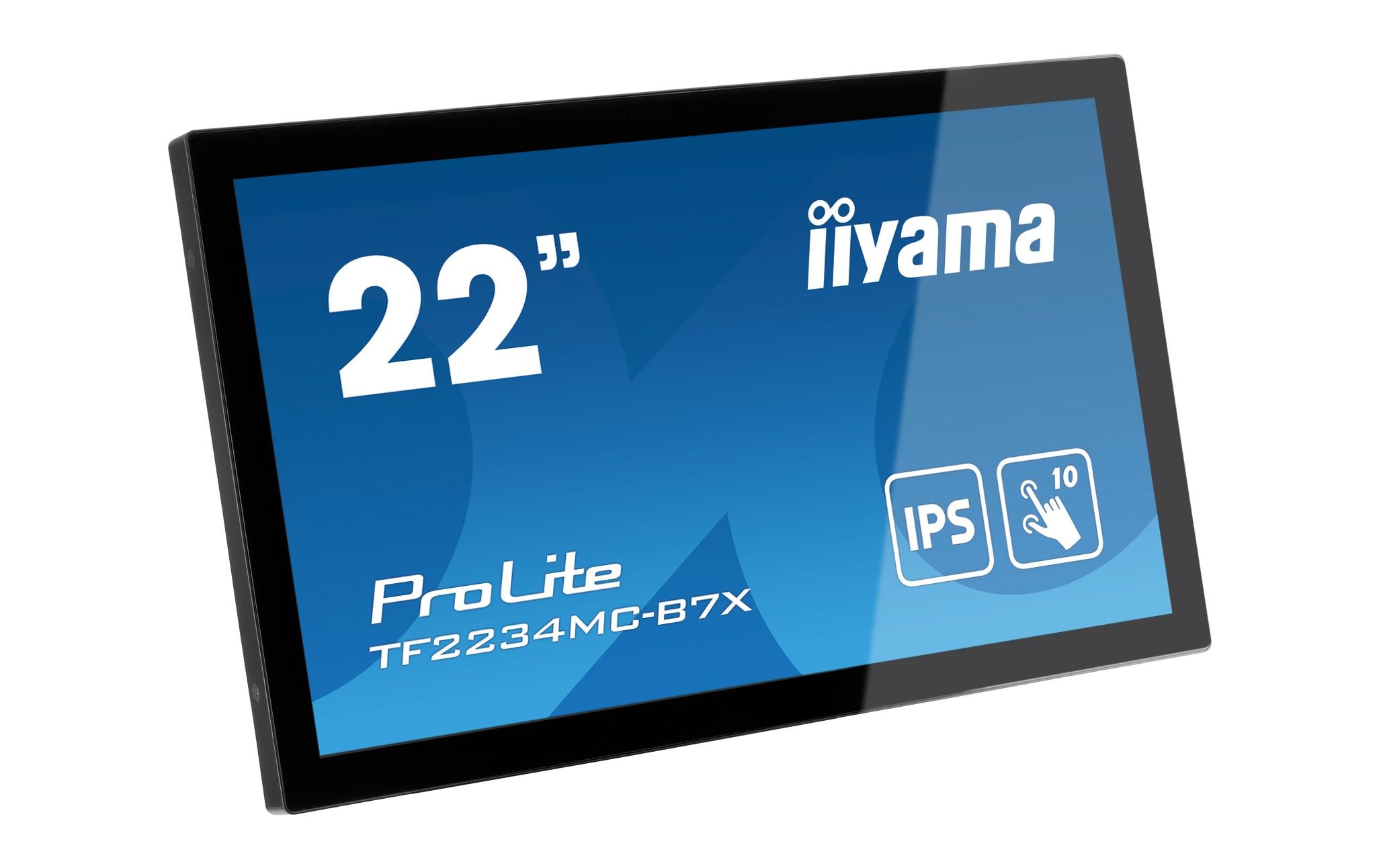 iiyama ProLite TF2234MC-B7X - LED-Monitor - 55.9 cm (22") (21.5" sichtbar) - offener Rahmen - Touchscreen - 1920 x 1080 Full HD (1080p) @ 60 Hz - IPS - 350 cd/m² - 1000:1 - 8 ms - HDMI, VGA, DisplayPort - Schwarz