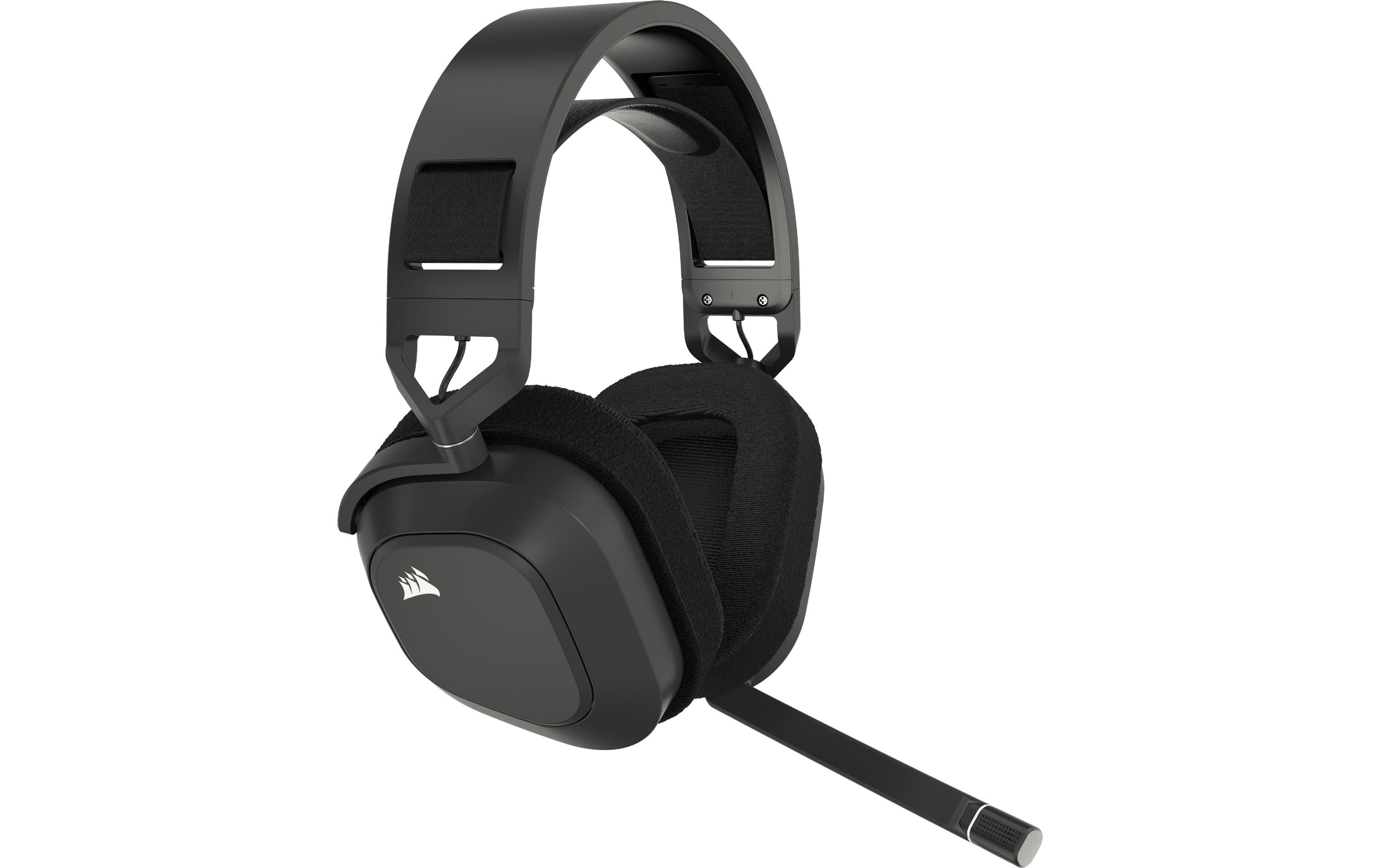 CORSAIR Gaming HS80 MAX WIRELESS - Headset - ohrumschließend - 2,4 GHz - kabellos - USB - Stahlgrau
