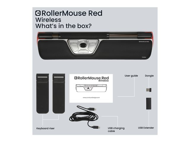 Contour RollerMouse Red - zentrale Maus - Bluetooth