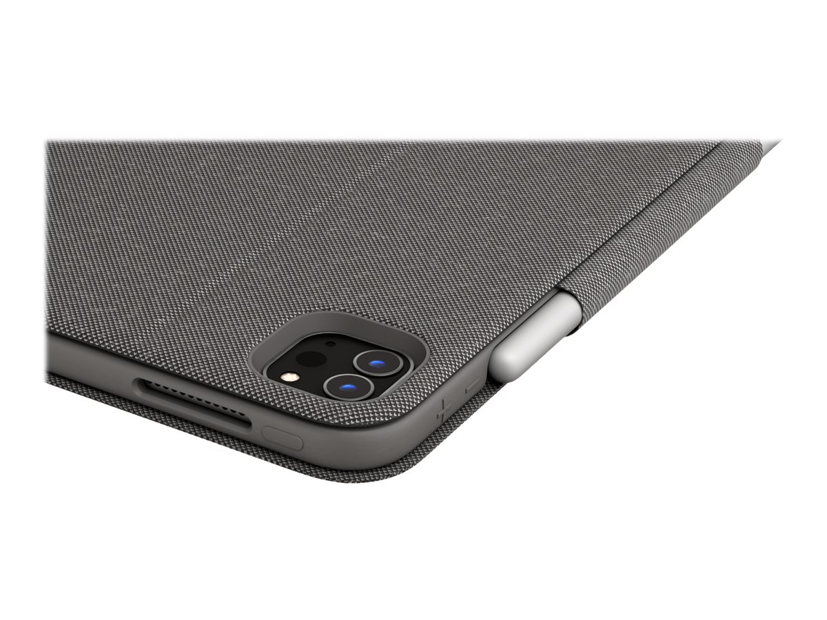 Logitech Folio Touch - Tastatur und Foliohülle - mit Trackpad - QWERTZ - Schweiz - Oxford Gray Eingabegerät