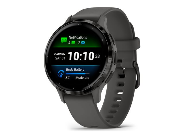 Garmin Venu 3S - Pebble Gray - intelligente Uhr mit Band - 8 GB