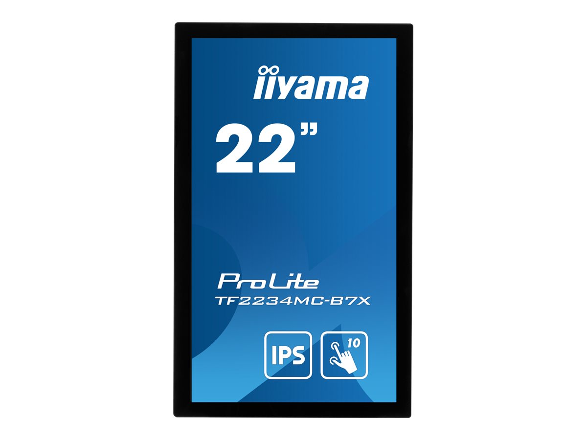 iiyama ProLite TF2234MC-B7X - LED-Monitor - 55.9 cm (22") (21.5" sichtbar) - offener Rahmen - Touchscreen - 1920 x 1080 Full HD (1080p) @ 60 Hz - IPS - 350 cd/m² - 1000:1 - 8 ms - HDMI, VGA, DisplayPort - Schwarz