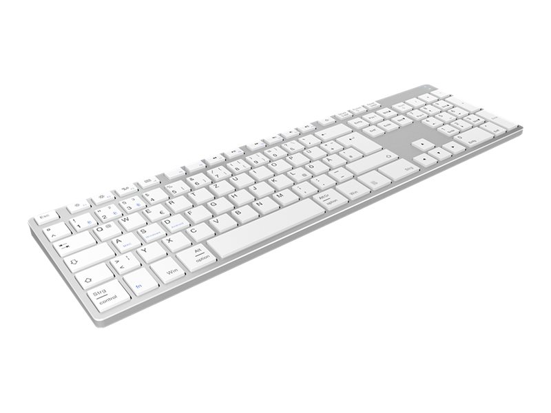 RaidSonic KeySonic KSK-8022BT - Tastatur - QWERTZ - Deutsch - Silber Eingabegerät