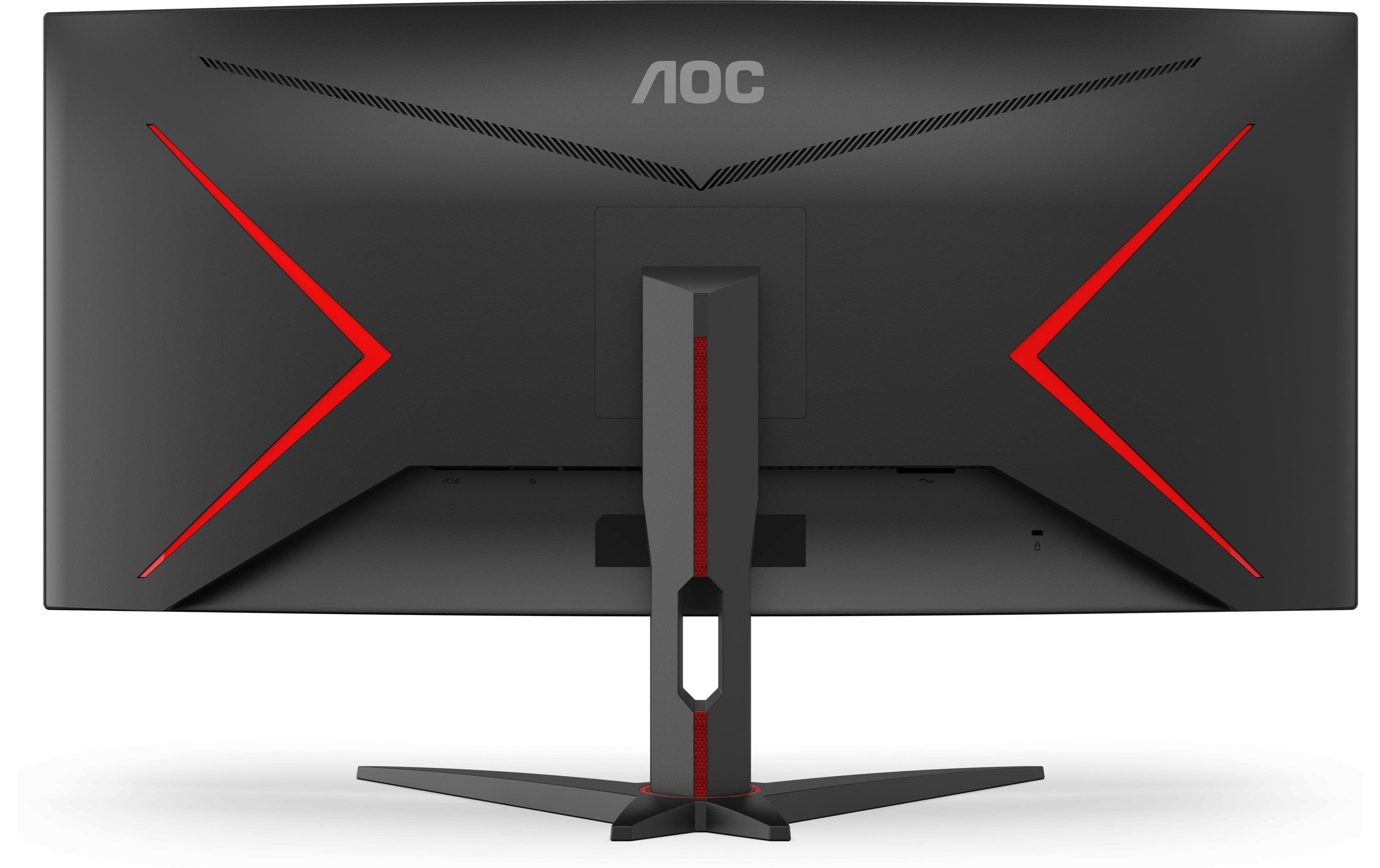 AOC Gaming CU34G2XE/BK - LED-Monitor - Gaming - gebogen - 86.4 cm (34") - 3440 x 1440 WQHD @ 144 Hz - VA - 4000:1 - HDR10 - 1 ms - HDMI, DisplayPort - Schwarz, Rot