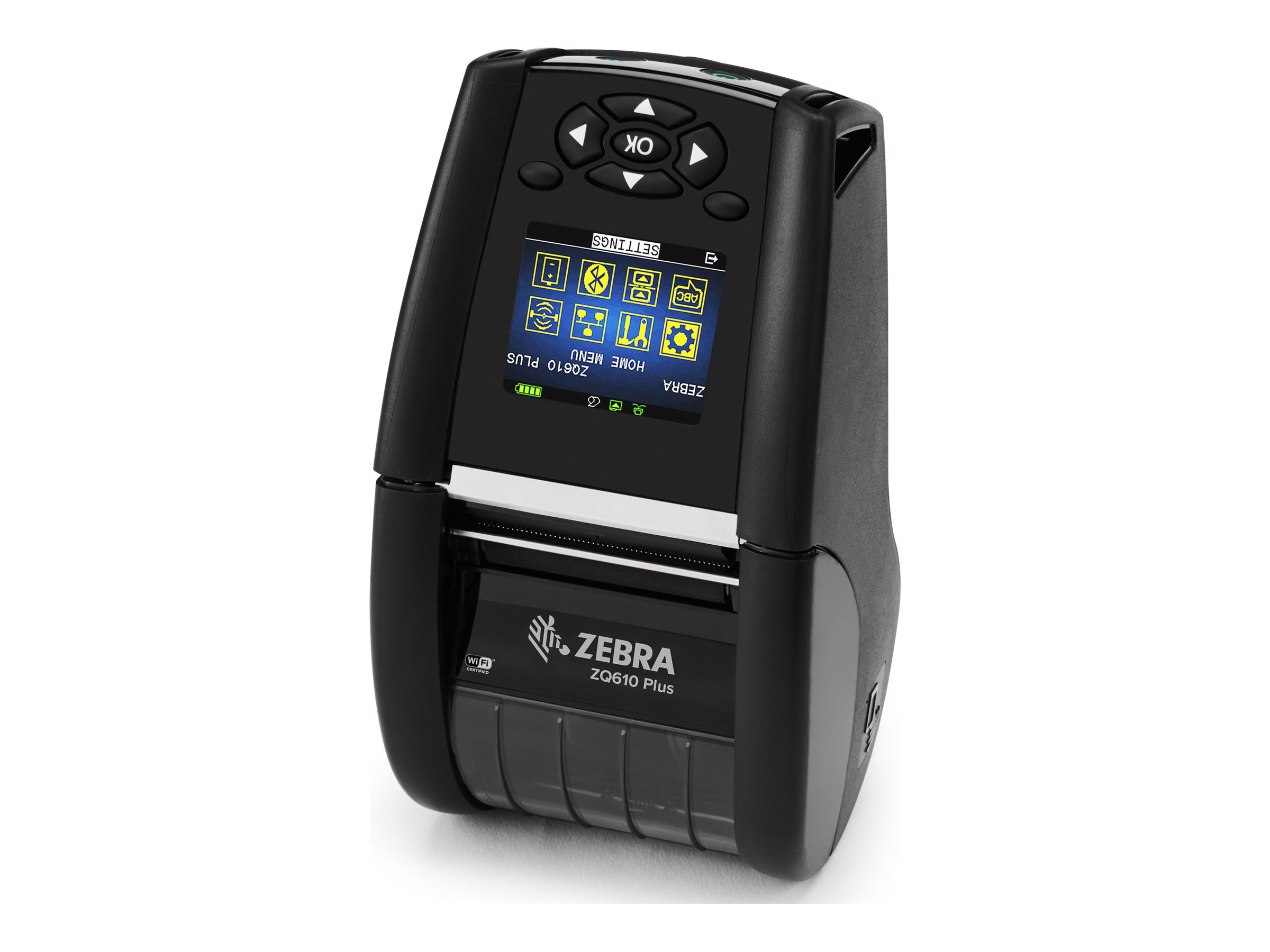 ZEBRA DT Printer ZQ610 Plus 2_/48mm_ English/Latin fonts,BT 4.x, Linered platen, 0.75_ core, Group E, Shoulder strap, Belt clip (ZQ61-AUFAE14-00)