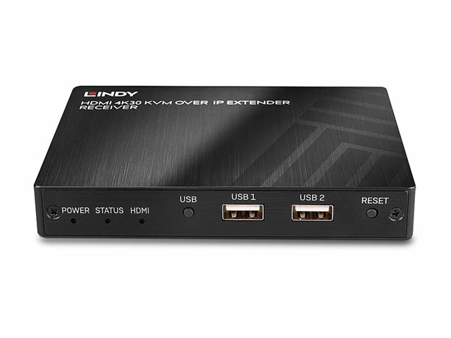 LINDY KVM over IP Extender, Receiver - KVM/Infrarot-Extender - Empfänger - 1GbE, HDMI - USB - bis zu 150 m