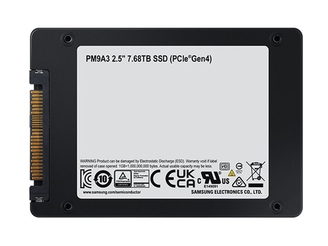 Samsung PM9A3 MZ-QL27T600 - SSD - 7.68 TB - U.2 PCIe 4.0 x4 (NVMe)