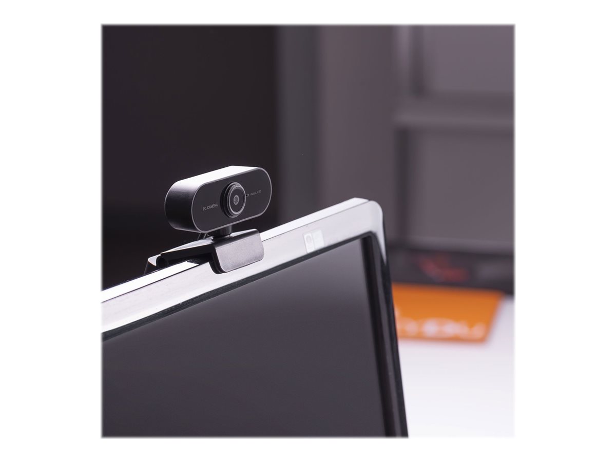 Midland W199 - Webcam - Schwarz - 1920 x 1080 - 1080p - Audio - USB 2.0 - YUV2