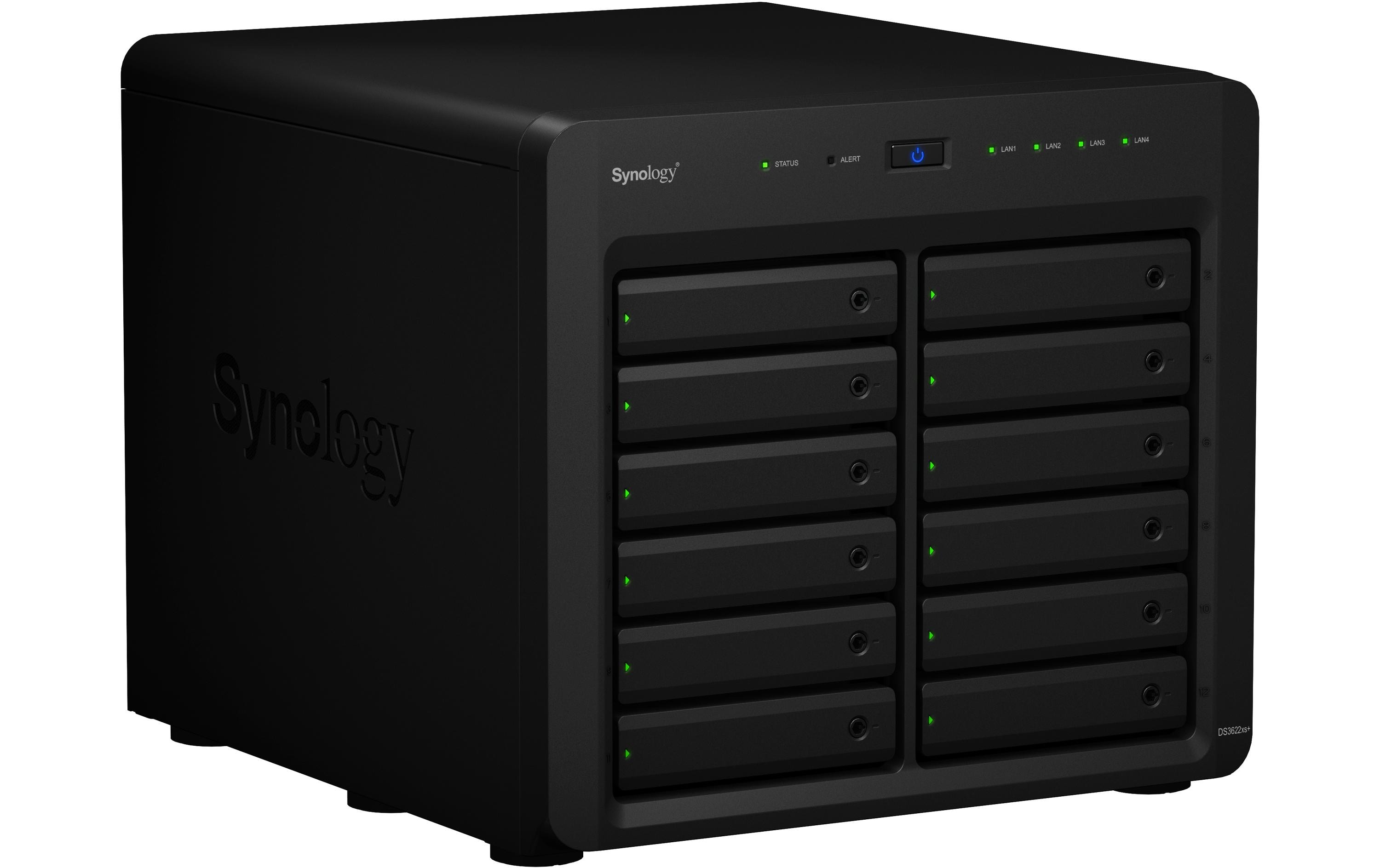Synology Disk Station DS3622XS+ - NAS-Server - 12 Schächte - SATA 6Gb/s - RAID RAID 0, 1, 5, 6, 10, JBOD, RAID F1 - RAM 16 GB - Gigabit Ethernet / 10 Gigabit Ethernet - iSCSI Support