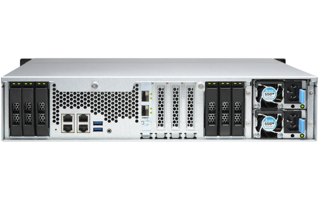 QNAP TS-h1886XU-RP R2 - NAS-Server - 18 Schächte - Rack - einbaufähig - SATA 6Gb/s - RAID RAID 0, 1, 5, 6, 10, 50, JBOD, 60, RAID TP - RAM 32 GB - 2.5 Gigabit Ethernet / 10 Gigabit Ethernet - iSCSI Support - 2U