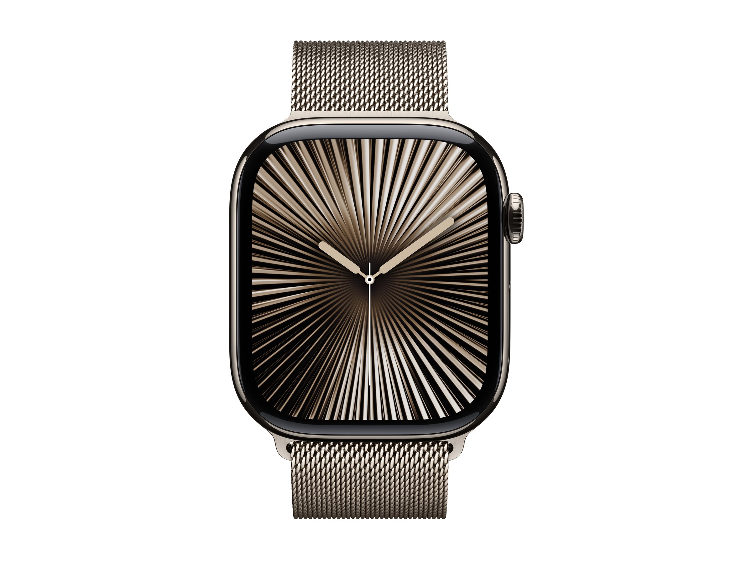 Apple Watch Series 10 GPS + Cellular 46mm Natural Titanium Case mit Natural Milanese Band - M/L (MWYC3QF/A)