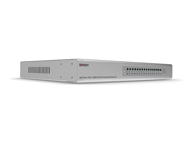 Lindy - KVM-Switch - VGA
USB & PS/2 Combo - 16 Anschlüsse - an Rack montierbar
