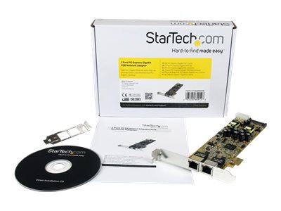 StarTech.com Dual Port PCI Express Gigabit Netzwerkkarte - 2 Port RJ45 PCIe PoE/PSE NIC Server Adapter - 10/100/1000 Mbit - Netzwerkadapter - PCIe - Gigabit Ethernet x 2