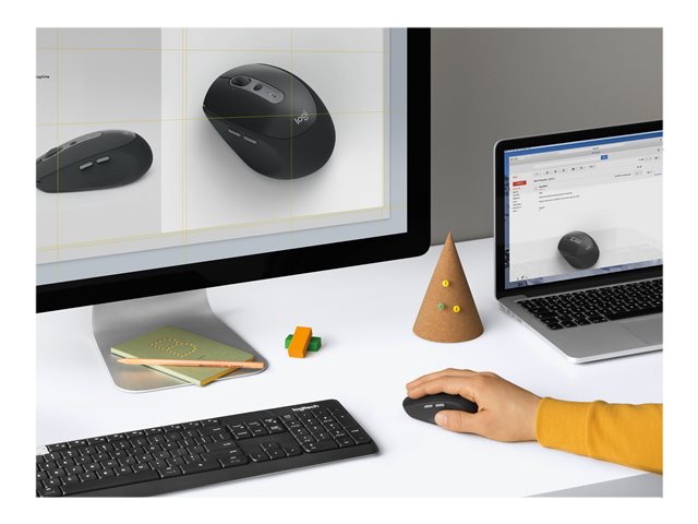 Logitech M590 Silent - Maus - Bluetooth
2.4 GHz - Graphitton