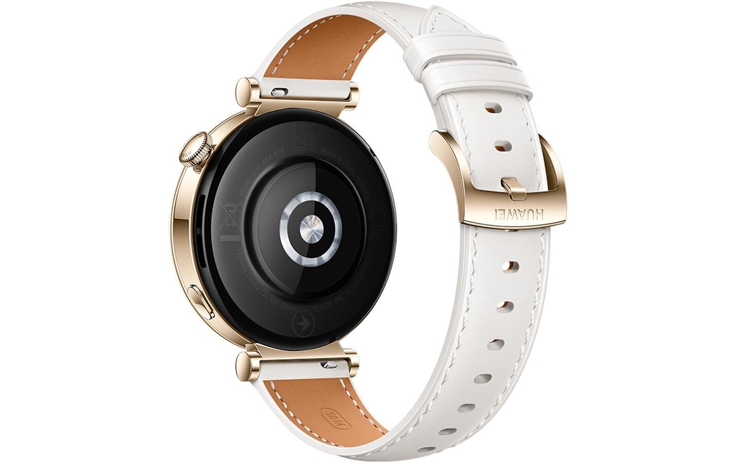 Huawei Watch GT 4 - Edelstahl - intelligente Uhr mit Riemen - weiß