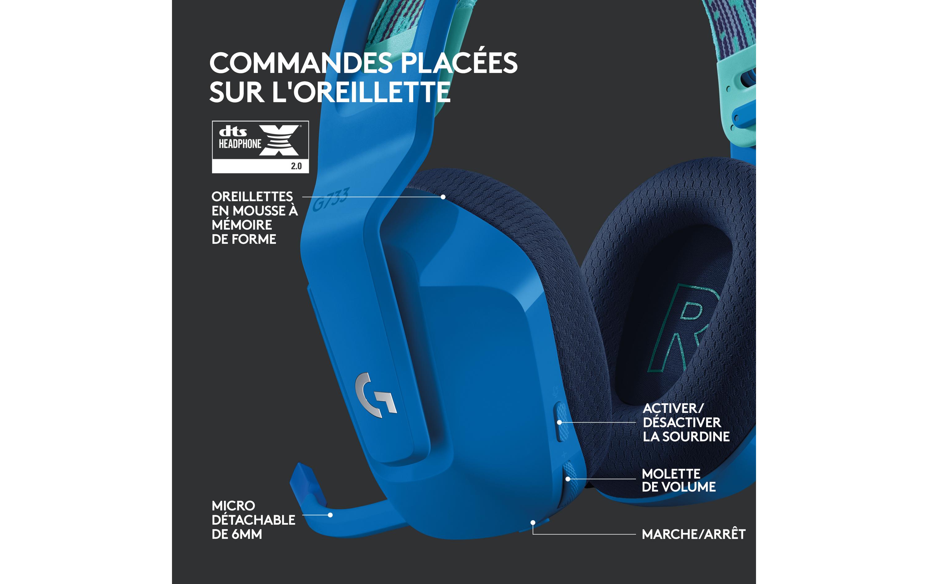 Logitech G G733 LIGHTSPEED Wireless RGB Gaming Headset - Headset