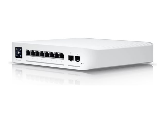 Ubiquiti UniFi Switch Pro 8 PoE - Switch - L3 - managed - 2 x 10/100/1000 (PoE++) + 2 x 10Gb Ethernet SFP+ + 6 x 10/100/1000 (PoE+) - wandmontierbar - PoE++ (120 W) (USW-Pro-8-PoE)