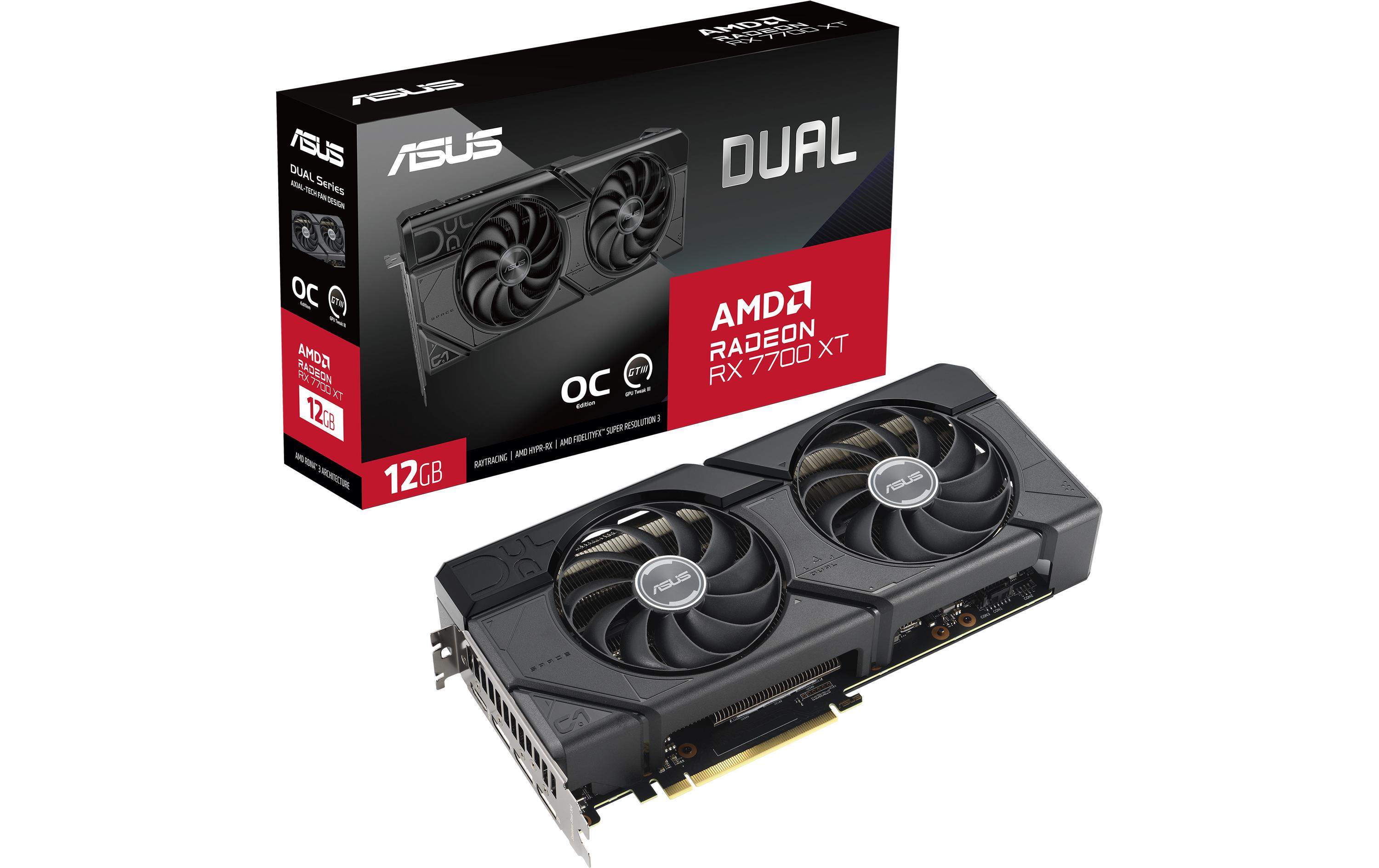 ASUS Dual Radeon RX 7700 XT 12GB OC Edition 12GB GDDR6 Grafikkarte
