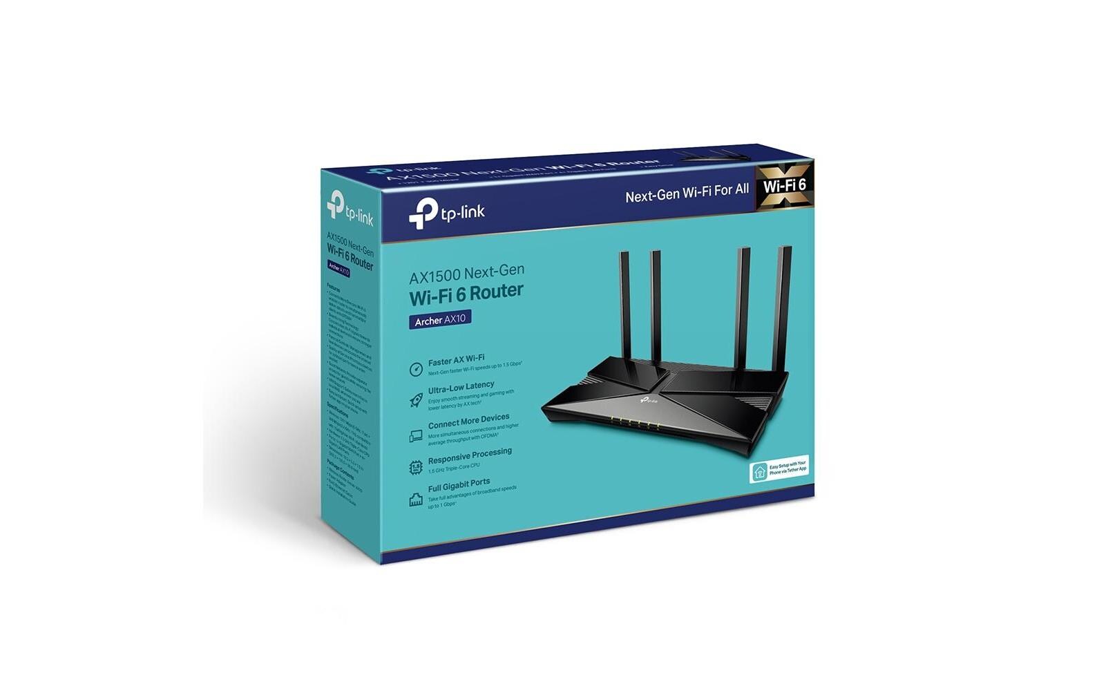 TP-Link Archer AX10 - Wireless Router - Wi-Fi 6 - Desktop
