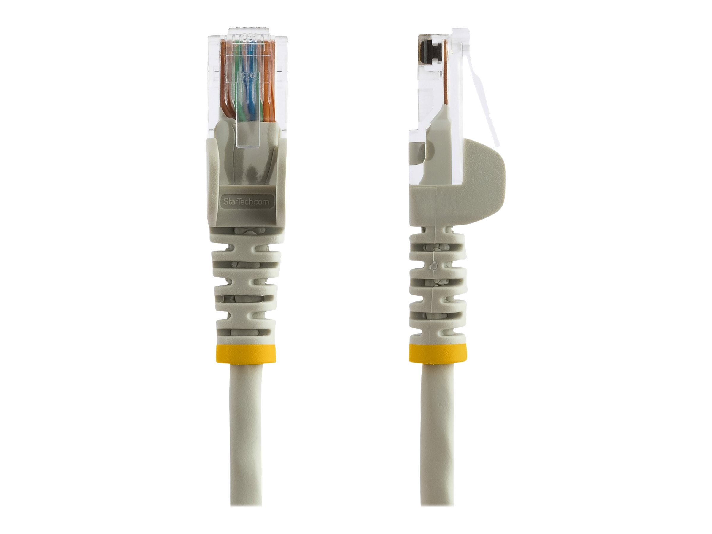 StarTech.com 3m Cat5e RJ45 UTP Netzwerkkabel Snagless - Cat 5e Patchkabel - Grau - Stecker / Stecker - Patch-Kabel - RJ-45 (M) zu RJ-45 (M) - 3 m - UTP - CAT 5e - geformt, ohne Haken - Grau