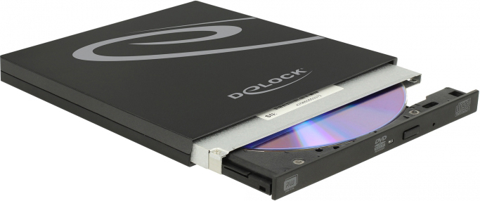 Delock External Enclosure for Ultra Slim SATA Drives 9.5 mm - DVD±RW-Laufwerk (±R DL) / DVD-RAM / BD-ROM-Laufwerk - SuperSpeed USB 3.1 Gen 1 - extern