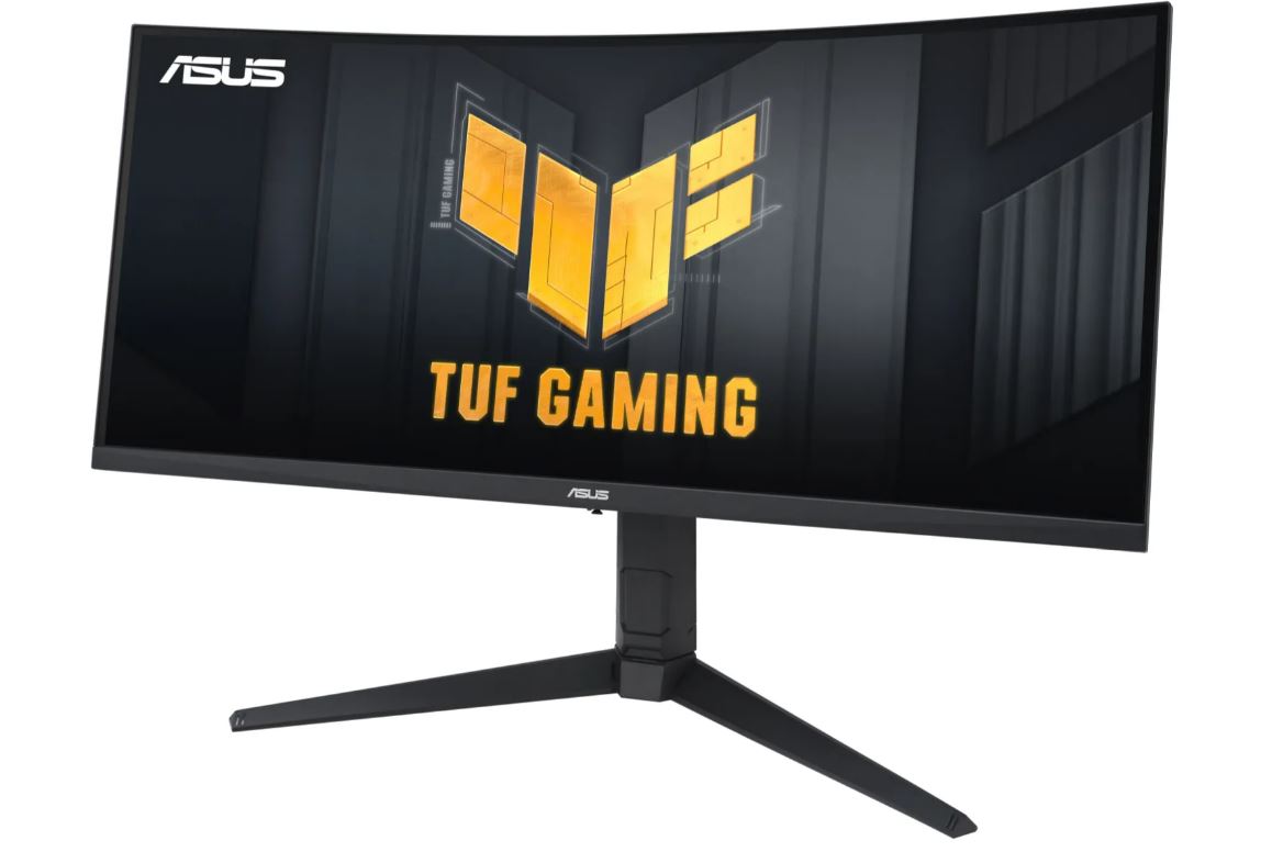 ASUS TUF Gaming VG34VQL3A - LED-Monitor - Gaming - gebogen - 86.4 cm (34") - 3440 x 1440 WQHD @ 180 Hz - VA - 400 cd/m² - 4000:1 - DisplayHDR 400 - 1 ms - HDMI, DisplayPort - Lautsprecher - Schwarz