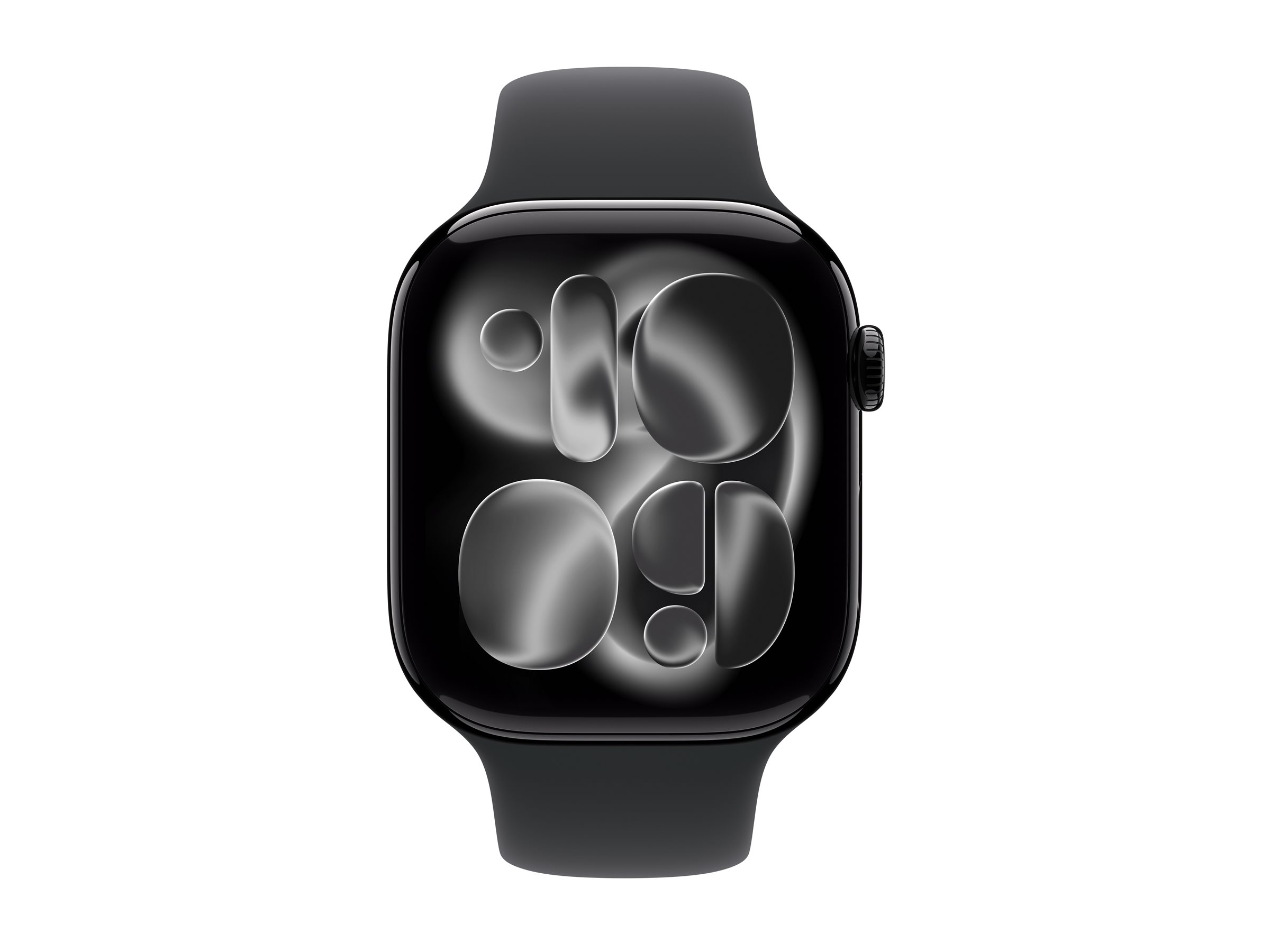 Apple Watch Series 11 GPS 46mm Jet Black Aluminium Case with Black Sport Band - M/L