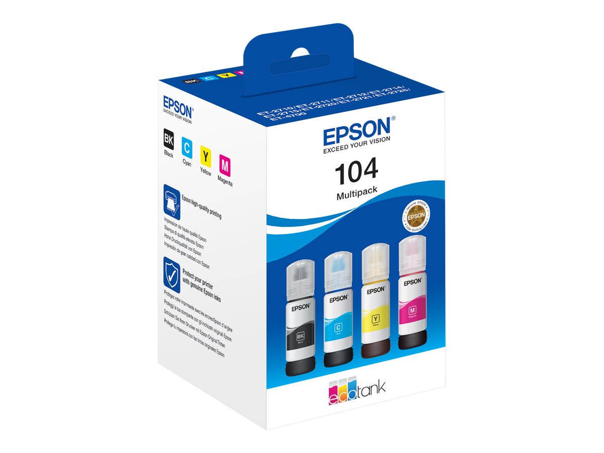 Epson Tinte 104 / C13T00P640 BK, Y, C, M