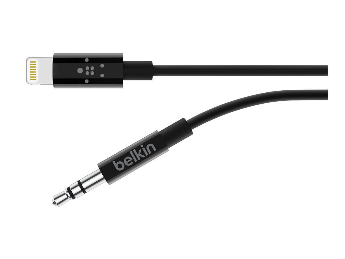 Belkin - Kabel Lightning auf Kopfhöreranschluss - Lightning männlich zu mini-phone stereo 3.5 mm männlich - 91.4 cm - Schwarz