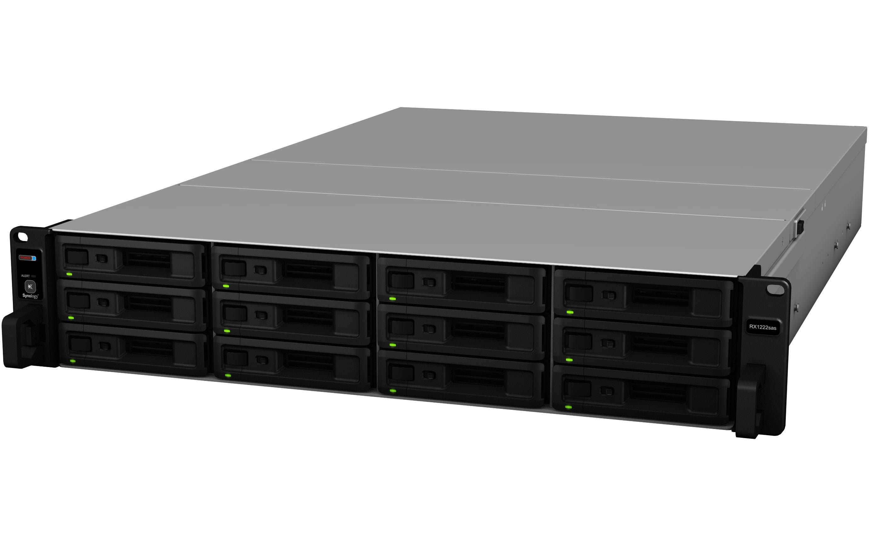 Synology RX1222sas Expansion Unit - Speichergehäuse - 12 Schächte (SATA-600 / SAS) - Rack - einbaufähig - 2U