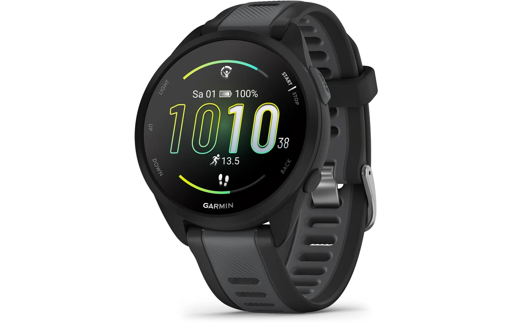 GARMIN Sportuhr Forerunner 165 Dunkelgrau/Schwarz