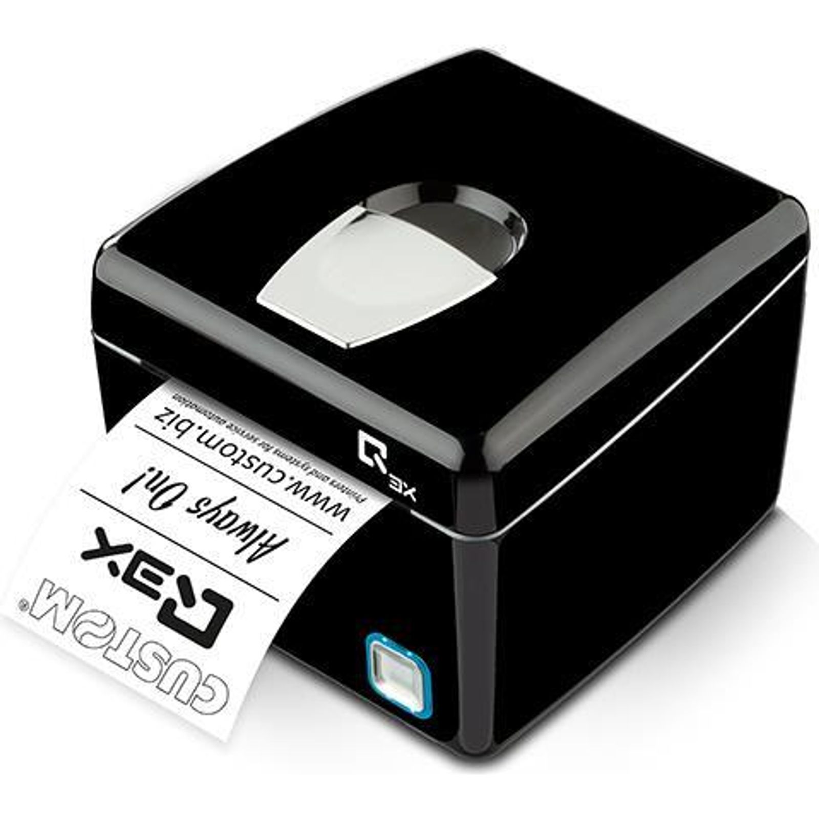 Custom Q3X - Belegdrucker - Thermodirekt - 8 cm Rolle - 203 dpi - bis zu 150 mm/Sek. - LAN - Cutter - Schwarz (911FF010100533)