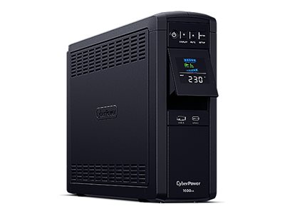 CyberPower CP1600EPFCLCD Line-Interactive USV 1600VA/1000W
Reine Sinuswelle, AVR, LCD, USB (HID), DB9, RJ45 Lan Protection, Ausgang (6) Schuko, Expansion Port für opt. Netzwerkkomunikation, USB A+C Ladegerät