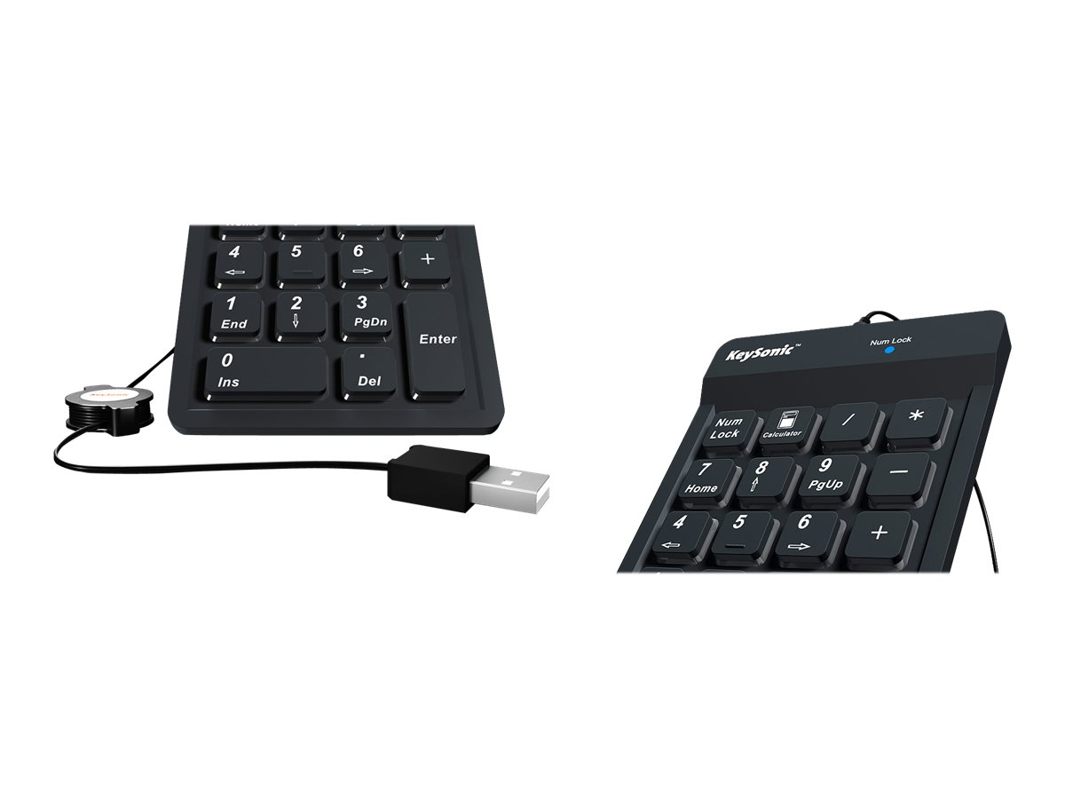 KeySonic ACK-118 BK - Tastenfeld - Deutsch