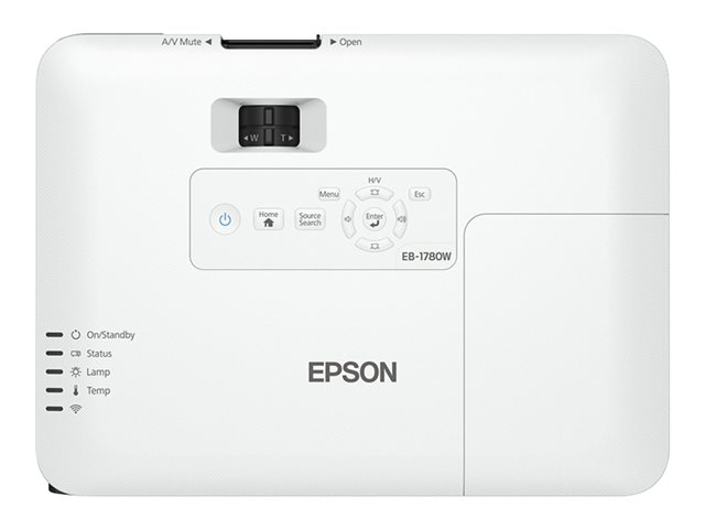 Epson EB-1780W - LCD-Projektor - tragbar - 802.11n drahtlos - Schwarz
weiß