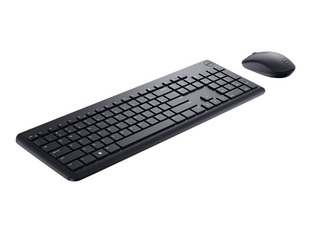 Dell Keyboard and Mouse KM3322W - Tastatur-und-Maus-Set - kabellos - 2.4 GHz - QWERTY - International Englisch - Schwarz - mit 3 years NBD Advance Exchange