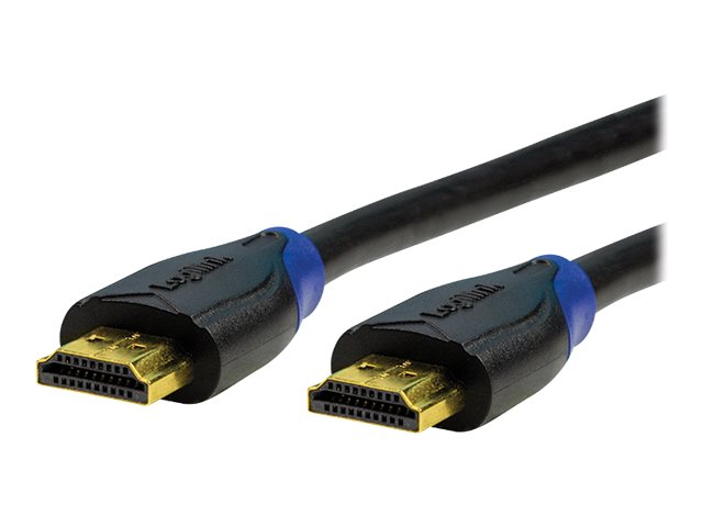 LogiLink High Speed with Ethernet - HDMI-Kabel mit Ethernet - HDMI männlich zu HDMI männlich - 2 m - Schwarz - 4K Unterstützung