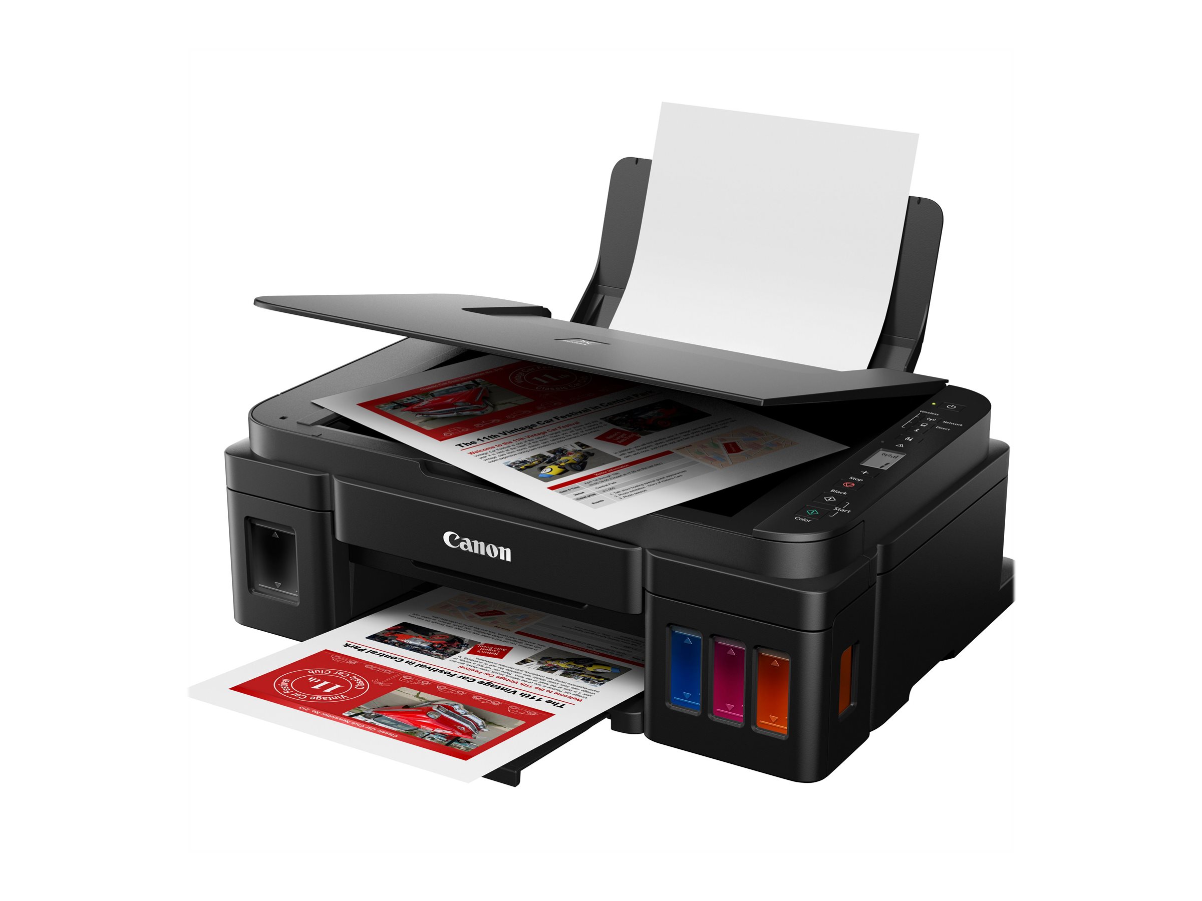 Canon PIXMA G3410 - Multifunktionsdrucker - Farbe - Tintenstrahl - nachfüllbar - 216 x 297 mm (Original) - A4/Legal (Medien) - bis zu 8.8 ipm (Drucken) - 100 Blatt - USB 2.0, Wi-Fi(n)