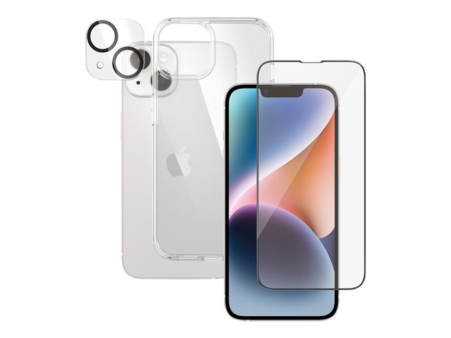 PanzerGlass - 3-in-1 Schutzpacket - Handyhülle für Apple iPhone 14 - Polycarbonat, Polyethylenterephthalat (PET), Polymethylmethacrylat (PMMA), 100 % recyceltes thermoplastisches Polyurethan (TPU) 