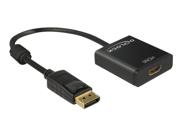 Delock Adapter Displayport 1.2 male > HDMI female 4K Active - Videokonverter - Parade PS171 - Schwarz