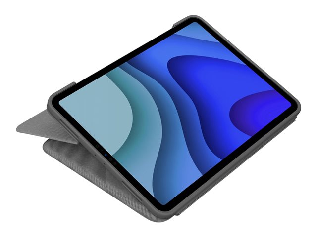 Logitech Folio Touch - Tastatur und Foliohülle - mit Trackpad - QWERTY - GB - Oxford Gray Eingabegerät