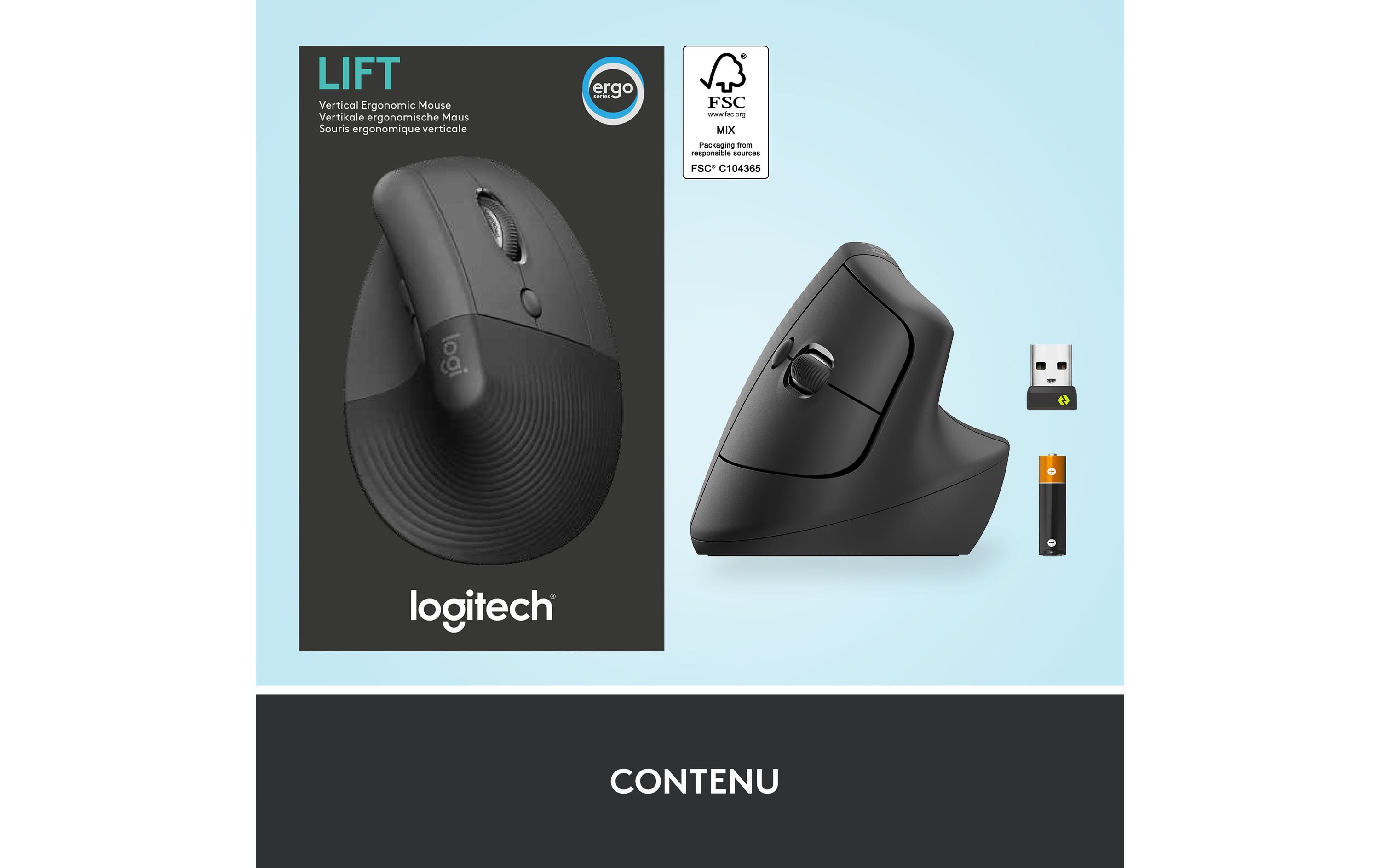 Logitech Ergonomische Maus Lift Graphite