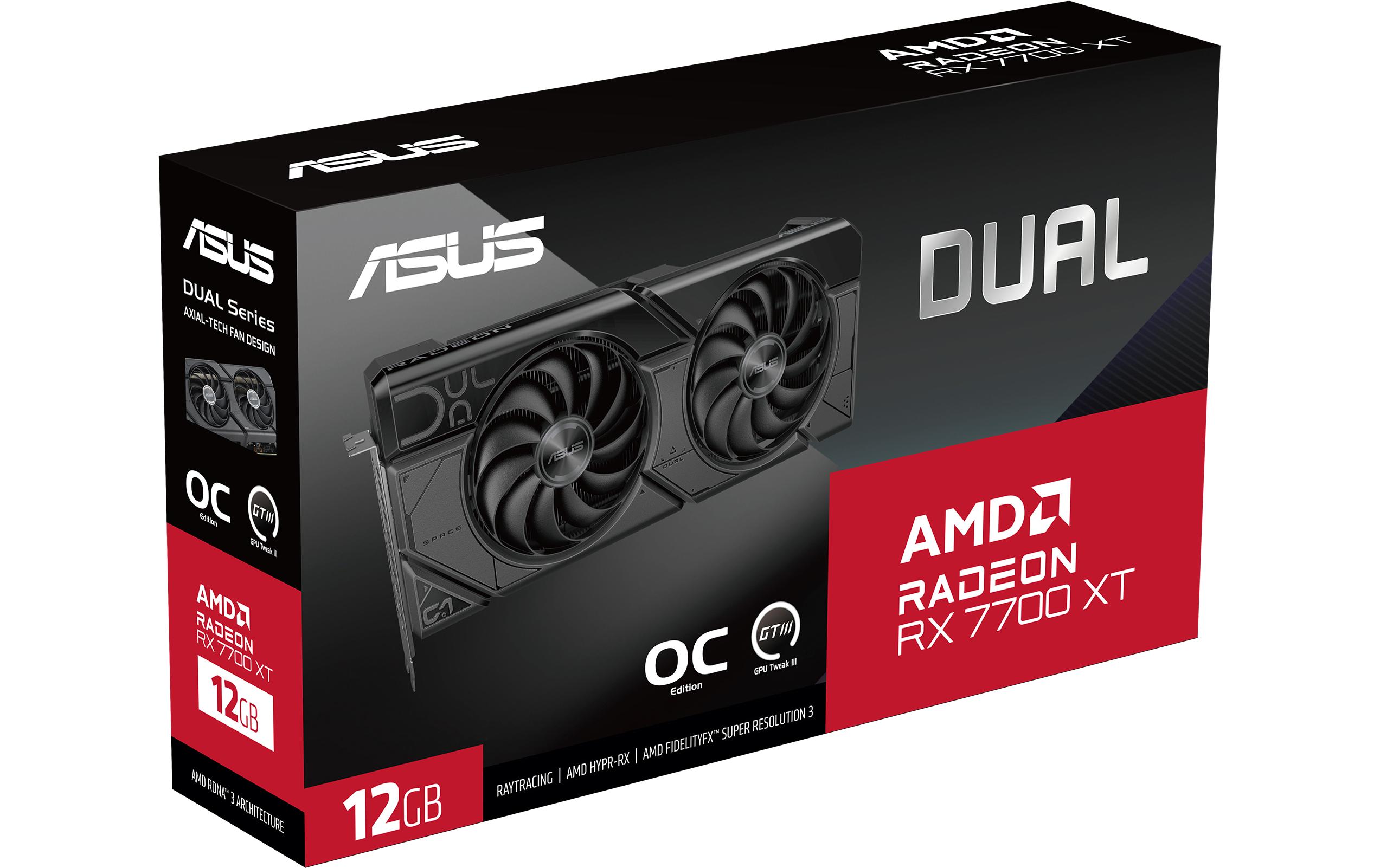 ASUS Dual Radeon RX 7700 XT 12GB OC Edition 12GB GDDR6 Grafikkarte
