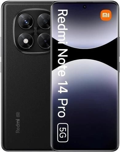 Xiaomi Redmi Note 14 Pro 5G - 5G Smartphone - Dual-SIM - RAM 12 GB / Interner Speicher 512 GB - OLED-Display - 6.67" - 2712 x 1220 Pixel (120 Hz) - Triple-Kamera 200 MP, 8 MP, 2 MP - front camera 20 MP - schwarz