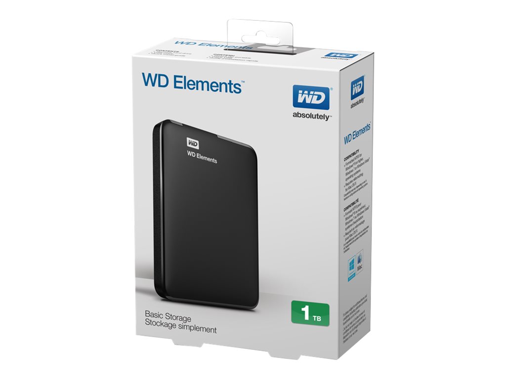 WD Elements Portable WDBUZG0010BBK - Festplatte - 1 TB - USB 3.0
